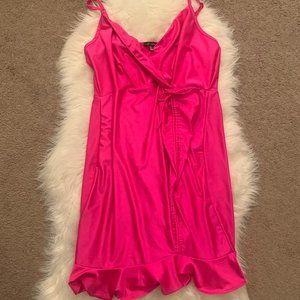 Plus Size Barbie Ruffled Dress Hot Pink
